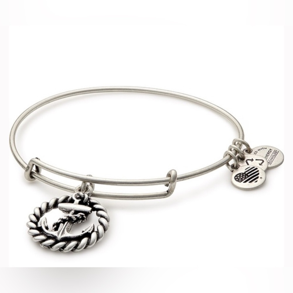 Silver Charm Bangle Bracelet